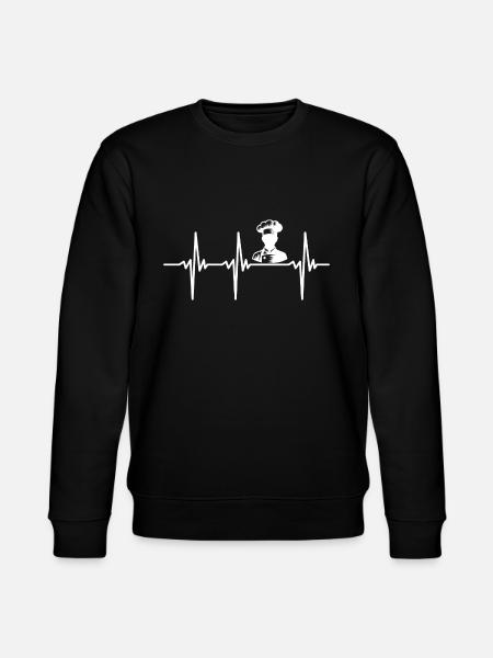 Heartbeat for master chefs - Stanley/Stella CHANGER Unisex Organic Sweatshirt - black