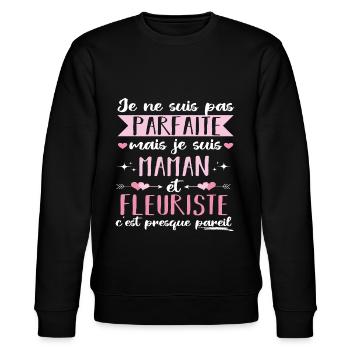 Je suis maman et fleuriste cadeau fête des mères - Sweat bio CHANGER Stanley/Stella Unisexe - noir - Devant - Nik (191cm) & Marisol (170cm)