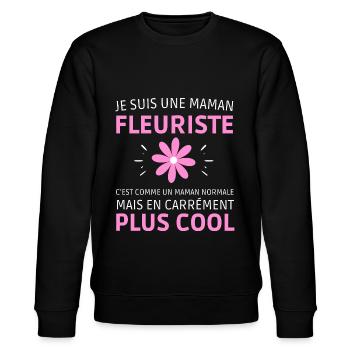 Je suis une maman fleuriste cadeau fête des mères - Sweat bio CHANGER Stanley/Stella Unisexe - noir - Devant - Nik (191cm) & Marisol (170cm)