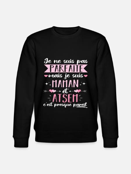 Maman atsem cadeau pour mère assistante maternelle - Sweat bio CHANGER Stanley/Stella Unisexe - noir