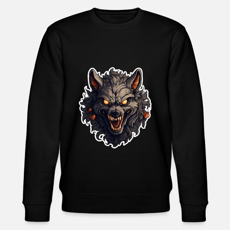 Halloween Werwolf - Stanley/Stella Unisex Bio-Sweatshirt CHANGER  - Schwarz