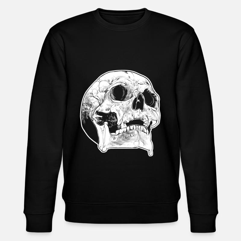 crâne crâne os grogne gothique - Sweat bio CHANGER Stanley/Stella Unisexe - noir