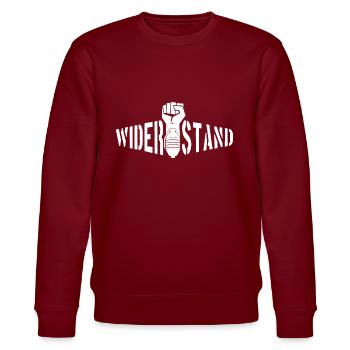 WIDERSTAND DEMO DEMONSTRATION - Stanley/Stella Unisex Bio-Sweatshirt CHANGER  - Burgunderrot - Vorne - Nik (191cm) & Marisol (170cm)