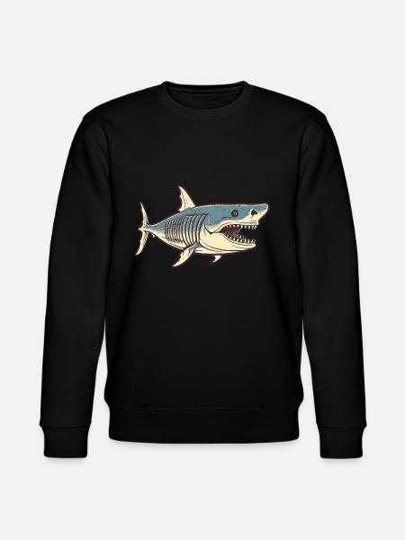 Shark Drawing - Stanley/Stella CHANGER Unisex Organic Sweatshirt - black