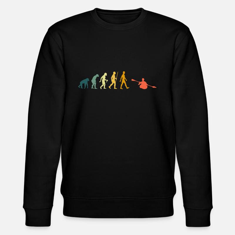 Kajak Evolution Kanu Retro - Stanley/Stella Unisex Bio-Sweatshirt CHANGER  - Schwarz