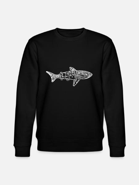 Walhai - Vector Design - Stanley/Stella Unisex Bio-Sweatshirt CHANGER - Schwarz