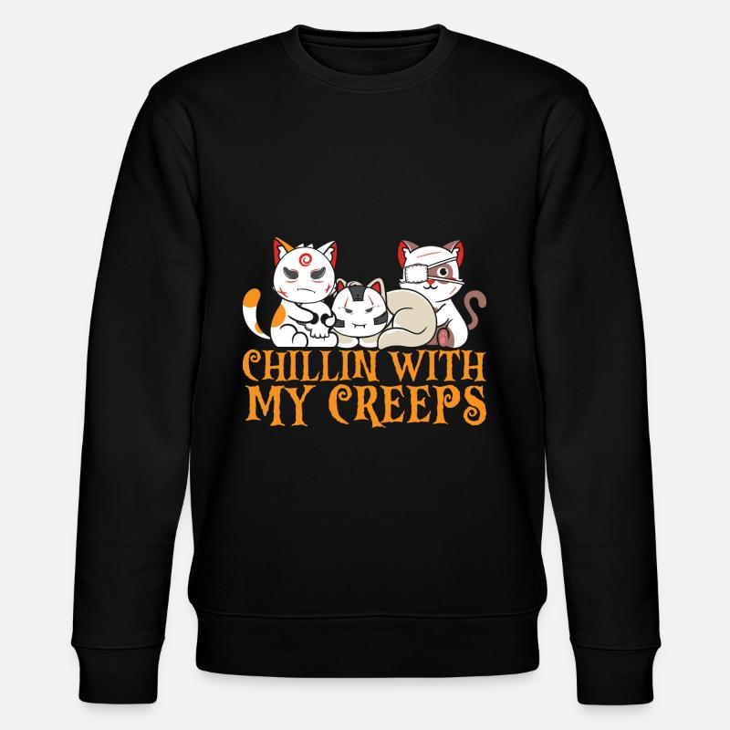 Sorcière chat d’Halloween - Sweat bio CHANGER Stanley/Stella Unisexe - noir