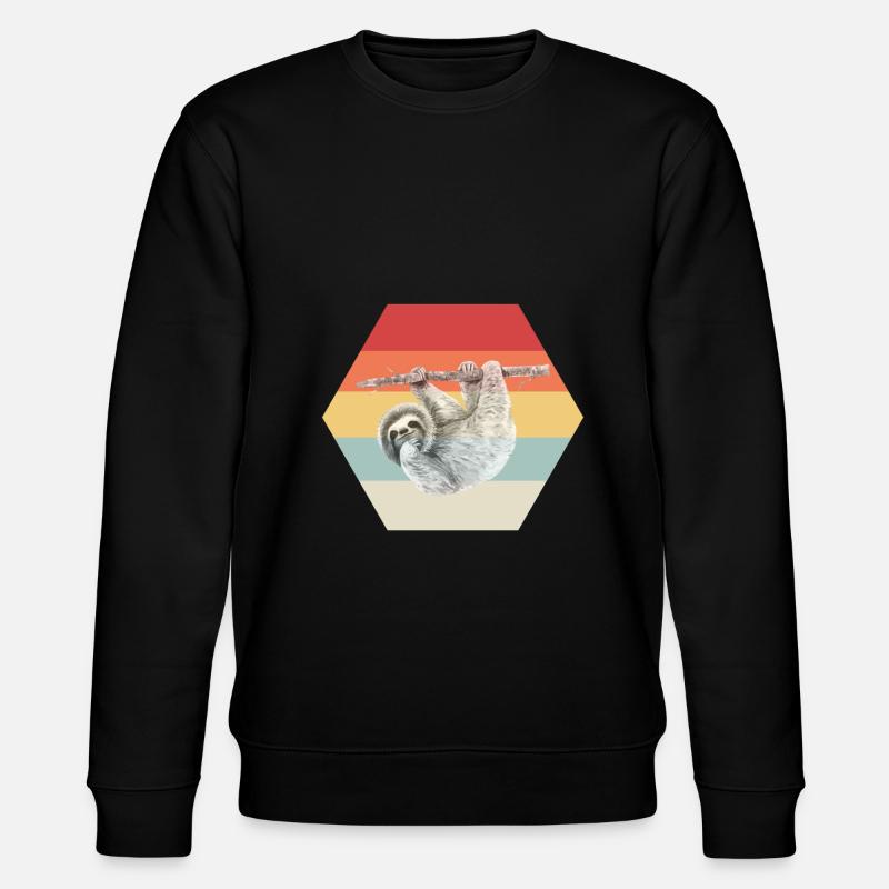 Faultier - Stanley/Stella Unisex Bio-Sweatshirt CHANGER  - Schwarz