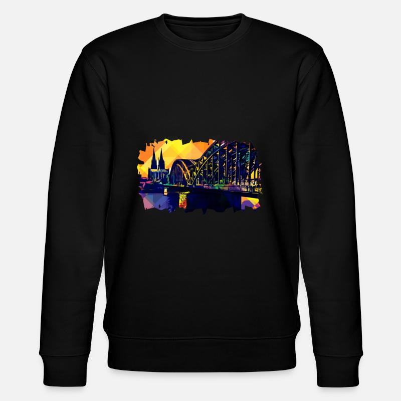 Köln Popart Domblick - Stanley/Stella Unisex Bio-Sweatshirt CHANGER  - Schwarz