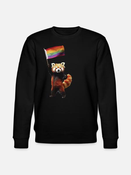 Roter Panda - Stanley/Stella Unisex Bio-Sweatshirt CHANGER - Schwarz