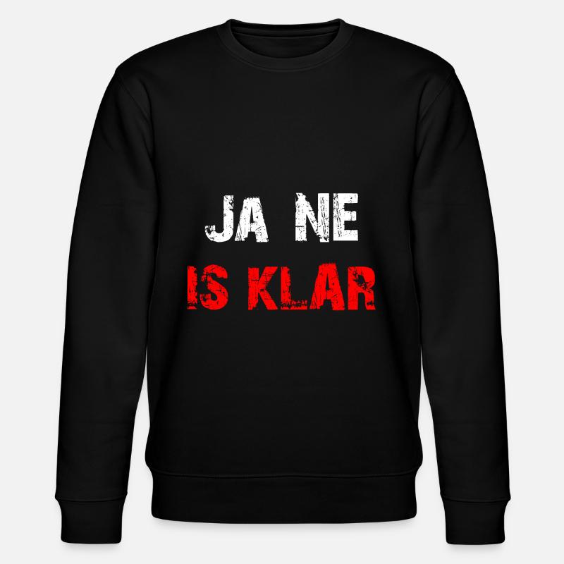 Ja ne is klar - Stanley/Stella Unisex Bio-Sweatshirt CHANGER  - Schwarz