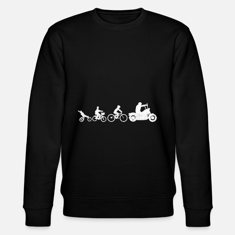 Evolution Motorrad Biker Geschenkidee - Stanley/Stella Unisex Bio-Sweatshirt CHANGER - Schwarz