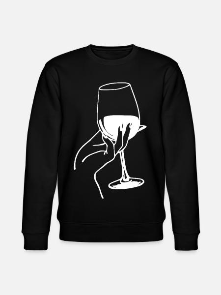 White wine lover - Stanley/Stella CHANGER Unisex Organic Sweatshirt - black