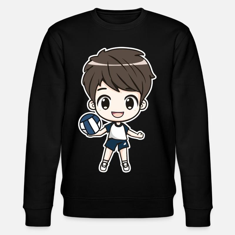 Kleiner Volleyballer Junge - Stanley/Stella Unisex Bio-Sweatshirt CHANGER  - Schwarz