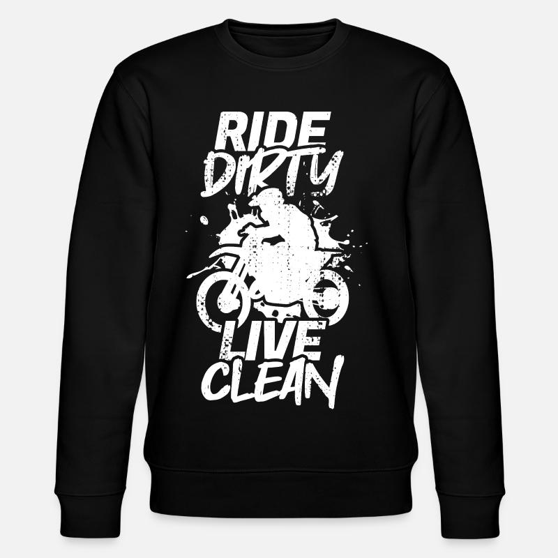 Ride Dirty Live Clean - Stanley/Stella Unisex Bio-Sweatshirt CHANGER  - Schwarz