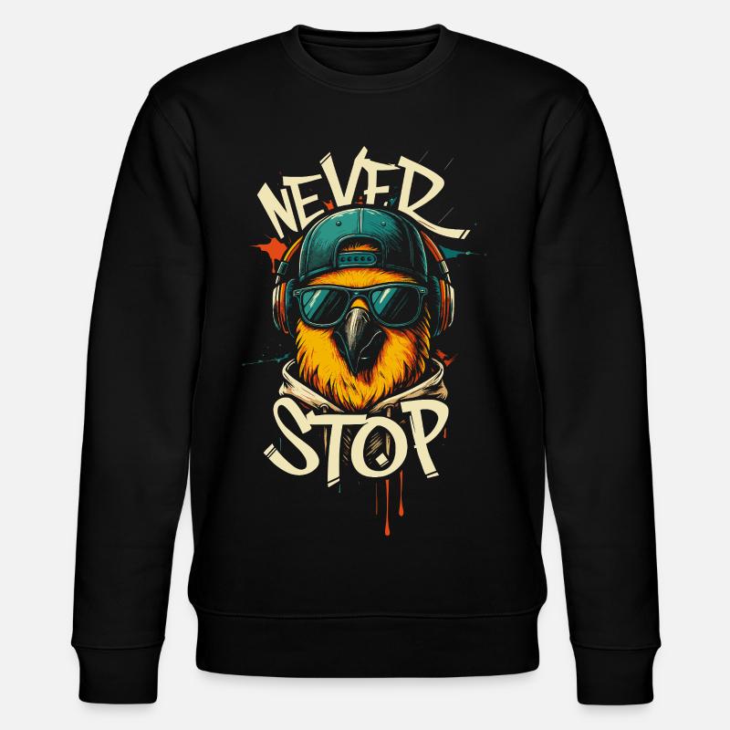 Illustration de perroquet cool - Sweat bio CHANGER Stanley/Stella Unisexe - noir