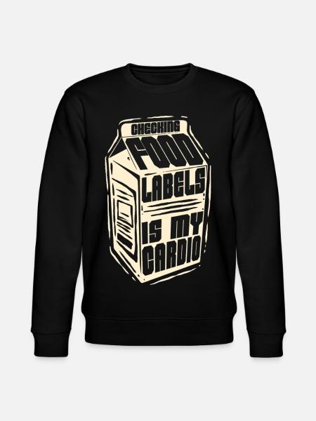 Lactose Intolerant Checking Food Labels - Stanley/Stella CHANGER Unisex Organic Sweatshirt - black