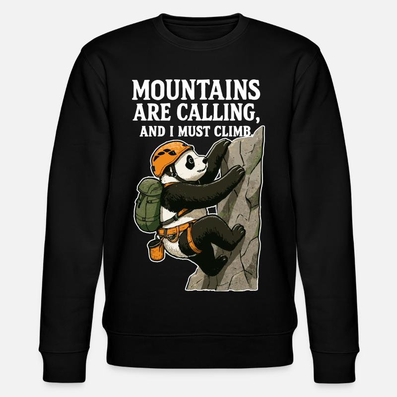 Bloc panda grimpeur drôle - Sweat bio CHANGER Stanley/Stella Unisexe - noir