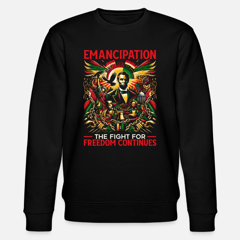 Emanzipationsproklamation Afrikanischer Juneteenth - Stanley/Stella Unisex Bio-Sweatshirt CHANGER  - Schwarz