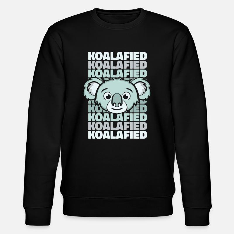 Koalabär Eukalyptus Phascolarctos - Stanley/Stella Unisex Bio-Sweatshirt CHANGER  - Schwarz