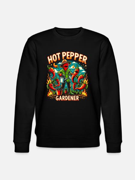 Elskere af krydret mad, Chili Peppers Chef - Stanley/Stella økologisk unisex-sweatshirt CHANGER  - sort