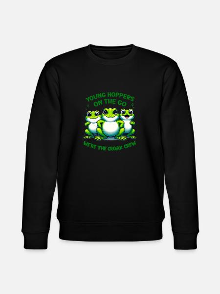 Comic Toads Gang - Stanley/Stella CHANGER Unisex Organic Sweatshirt - black