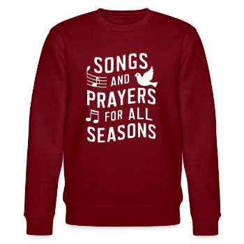 Chormusik Religiöser Gesang Glaubensbasierte Musik - Stanley/Stella Unisex Bio-Sweatshirt CHANGER  - Burgunderrot - Vorne - Nik (191cm) & Marisol (170cm)