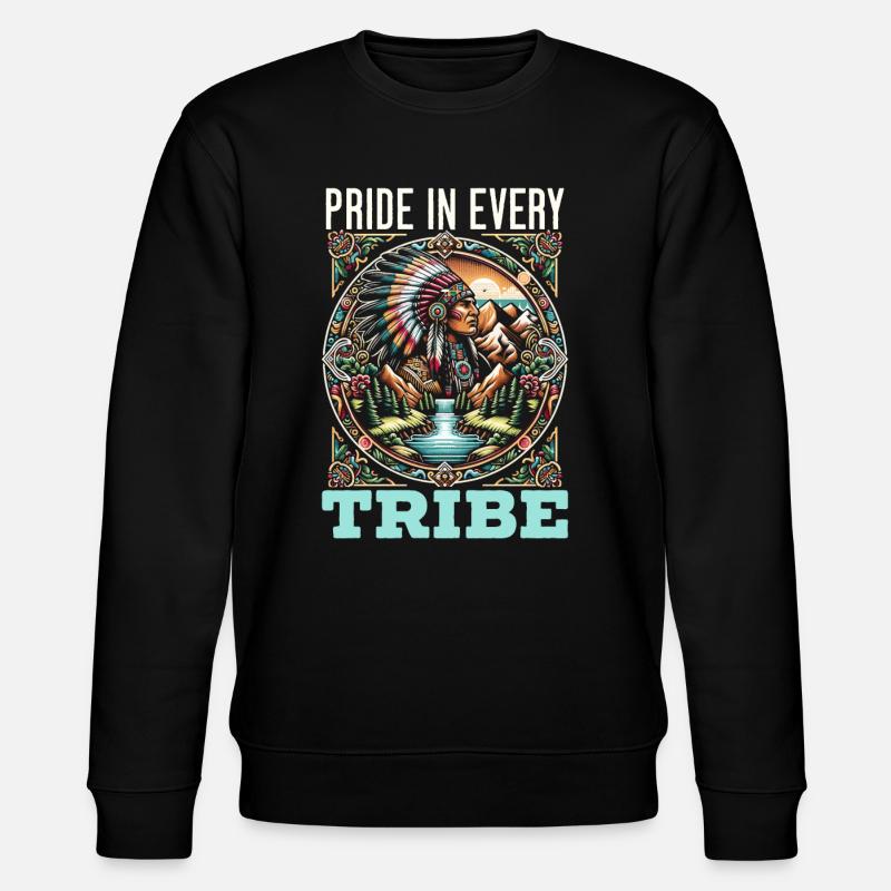 Native American Cherokee-Apache tribe - Stanley/Stella CHANGER Unisex Organic Sweatshirt - black