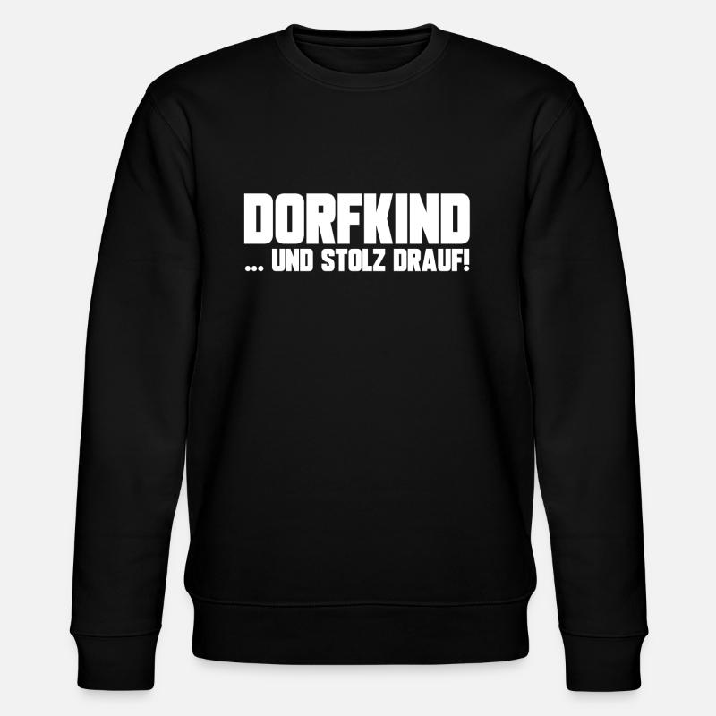 STOLZES DORFKIND, GESCHENK - Stanley/Stella Unisex Bio-Sweatshirt CHANGER - Schwarz