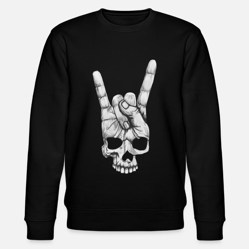 Rock On Hand-Skull - Stanley/Stella Unisex Bio-Sweatshirt CHANGER  - Schwarz
