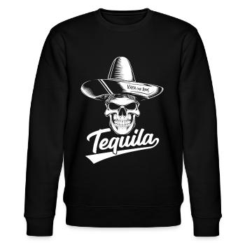 Tequila Sombrero Skull - Stanley/Stella Unisex Bio-Sweatshirt CHANGER  - Schwarz - Vorne - Nik (191cm) & Marisol (170cm)
