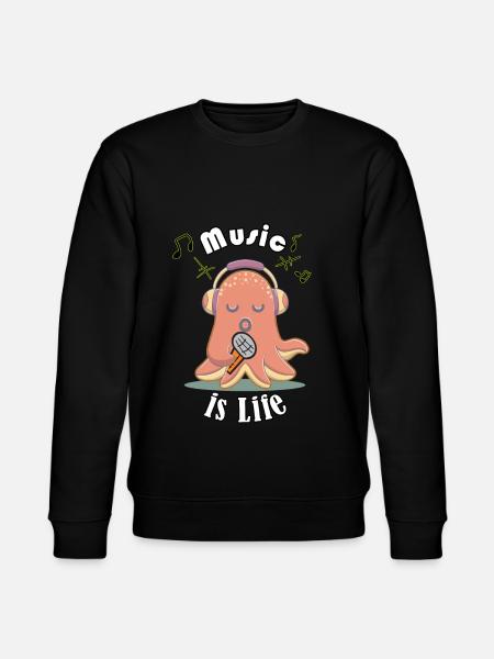 Music is life - Stanley/Stella Unisex Bio-Sweatshirt CHANGER - Schwarz