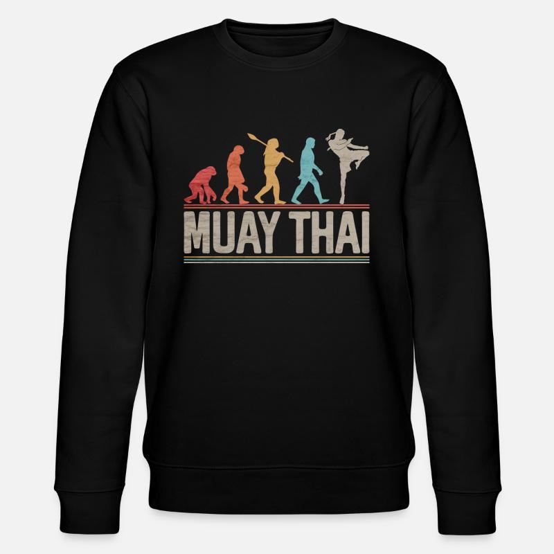 Muay Thai Evolution Kickboxen Kampfkünste - Stanley/Stella Unisex Bio-Sweatshirt CHANGER  - Schwarz