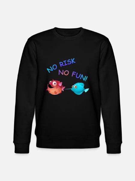 Kugelfisch - no risk - no fun! - Stanley/Stella Unisex Bio-Sweatshirt CHANGER  - Schwarz