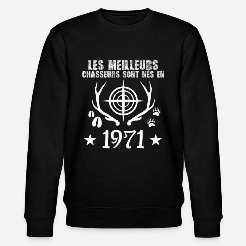Chasseur | Anniversaire chasseur 1971 - Sweat bio CHANGER Stanley/Stella Unisexe - noir