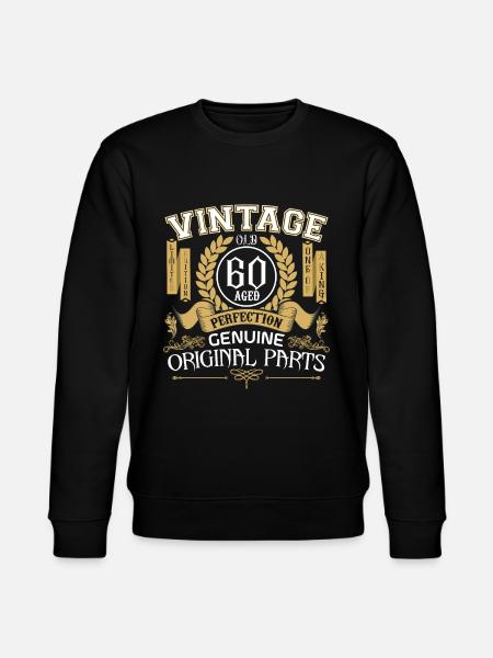 Årgång 60 år - födelsedagspresent 60 år - Ekologisk sweatshirt CHANGER unisex från Stanley/Stella - svart