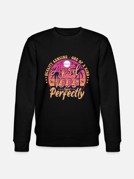 March 1995 anniversary 1995 Retro 1995 March - Stanley/Stella CHANGER Unisex Organic Sweatshirt - black