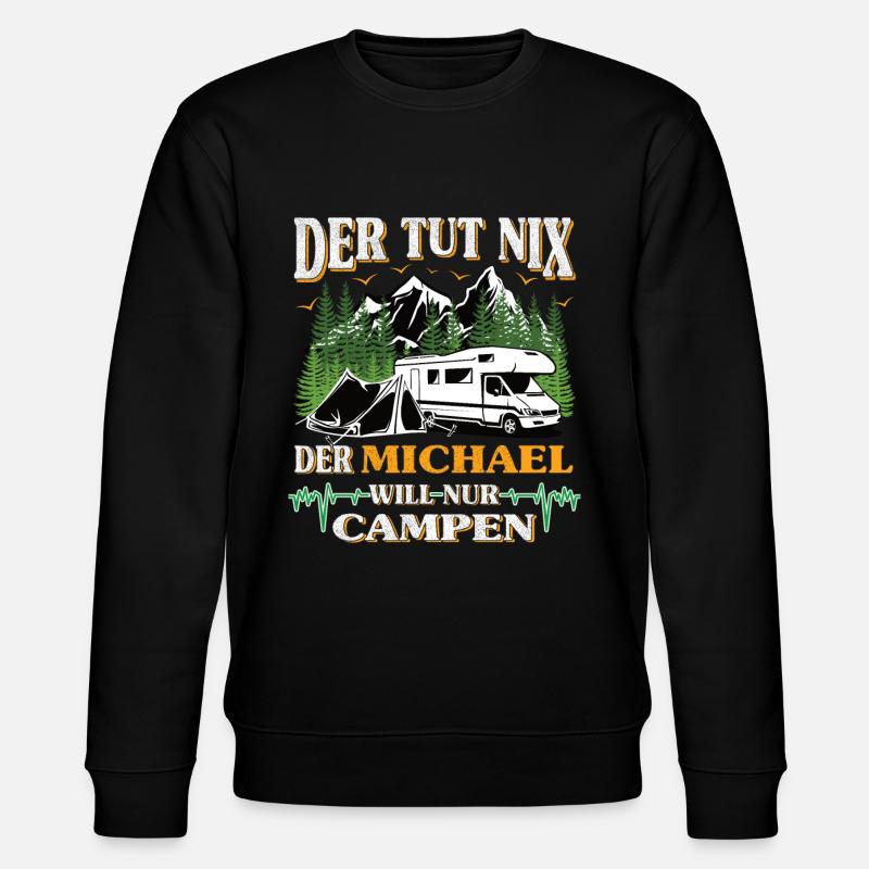 Camper Michael der tut nix der will nur campen - Stanley/Stella Unisex Bio-Sweatshirt CHANGER  - Schwarz
