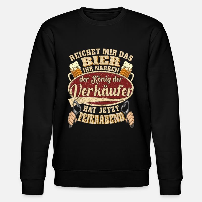 Verkäufer Bier Feierabend - Stanley/Stella Unisex Bio-Sweatshirt CHANGER  - Schwarz