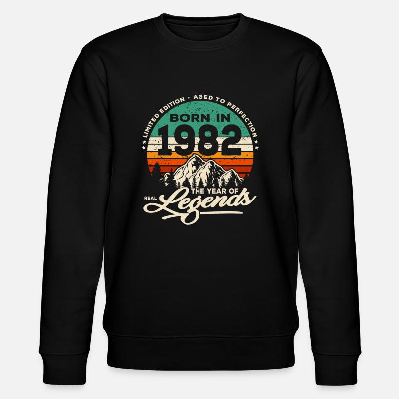 Legenden werden 1982 geboren - Stanley/Stella Unisex Bio-Sweatshirt CHANGER - Schwarz
