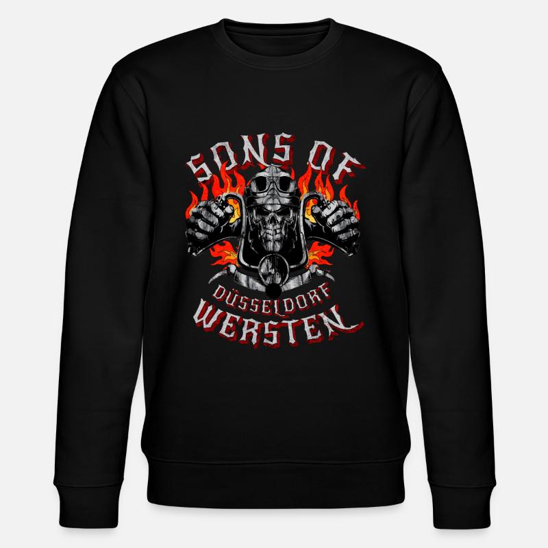 Düsseldorf sons of Wersten - Stanley/Stella Unisex Bio-Sweatshirt CHANGER  - Schwarz