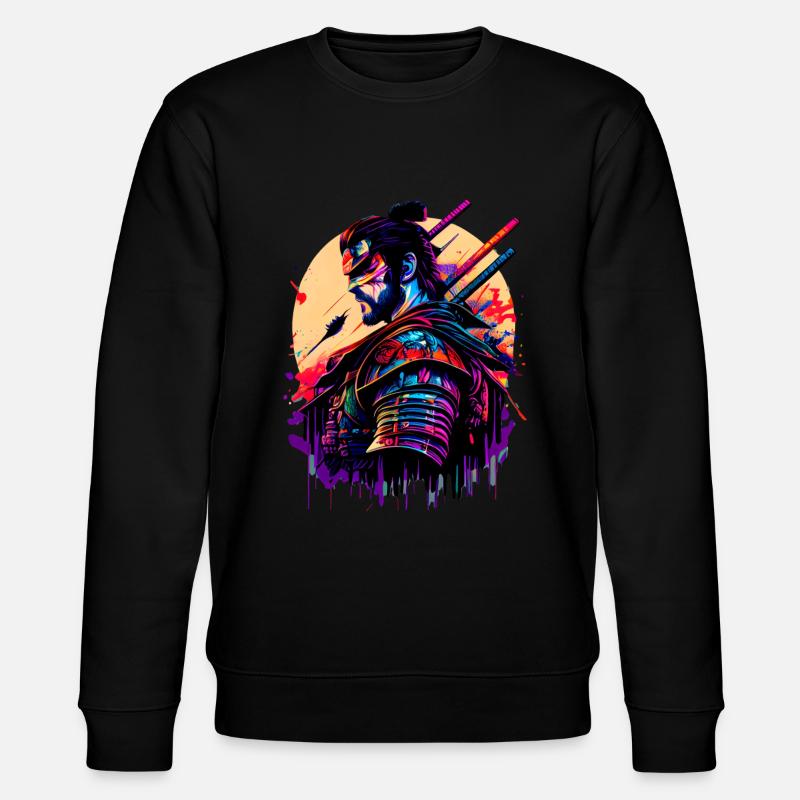Illustration Samurai Krieger Japan - Stanley/Stella Unisex Bio-Sweatshirt CHANGER  - Schwarz
