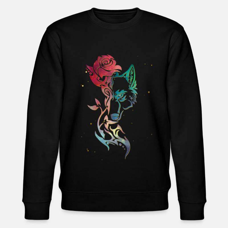 Wolf und Rose - Stanley/Stella Unisex Bio-Sweatshirt CHANGER - Schwarz