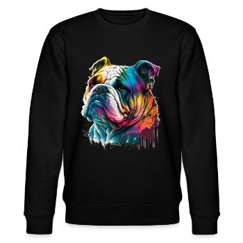 Bulldogge - Stanley/Stella Unisex Bio-Sweatshirt CHANGER  - Schwarz - Vorne - Nik (191cm) & Marisol (170cm)
