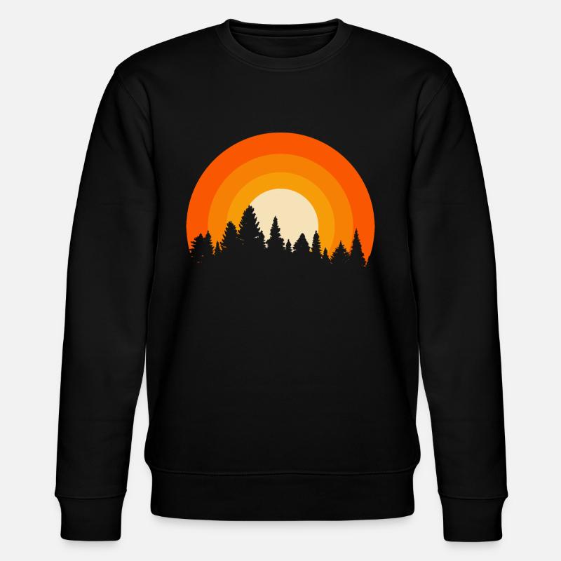 Retrowald Orange - Stanley/Stella Unisex Bio-Sweatshirt CHANGER  - Schwarz