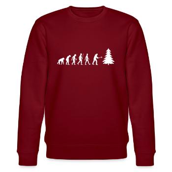 Forester evolution lumberjack forest worker - Stanley/Stella CHANGER Unisex Organic Sweatshirt - burgundy - Front - Nik (191cm) & Marisol (170cm)