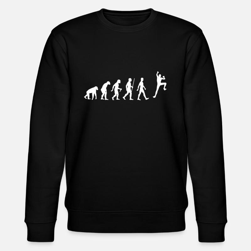 Climbing evolution bouldering climbers - Stanley/Stella CHANGER Unisex Organic Sweatshirt - black