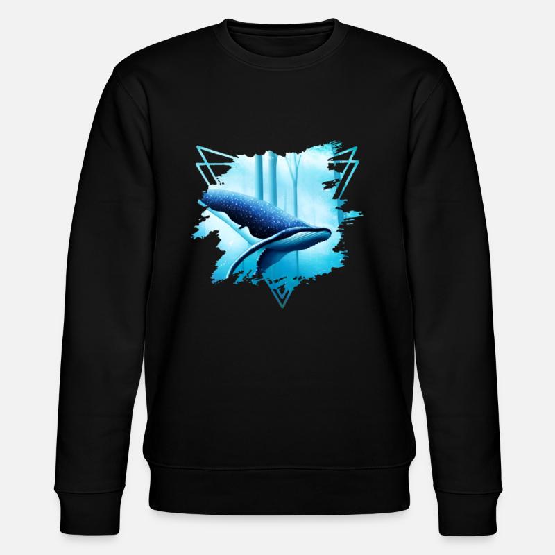 Motif de requin-baleine : Une majesté - Sweat bio CHANGER Stanley/Stella Unisexe - noir
