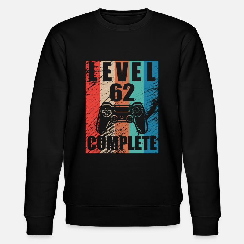 Level 62 abgeschlossen - Stanley/Stella Unisex Bio-Sweatshirt CHANGER  - Schwarz
