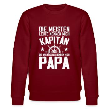 Segeln Kapitän Segler Segelboot Papa Geschenk - Sweat bio CHANGER Stanley/Stella Unisexe - bordeaux - Devant - Nik (191cm) & Marisol (170cm)